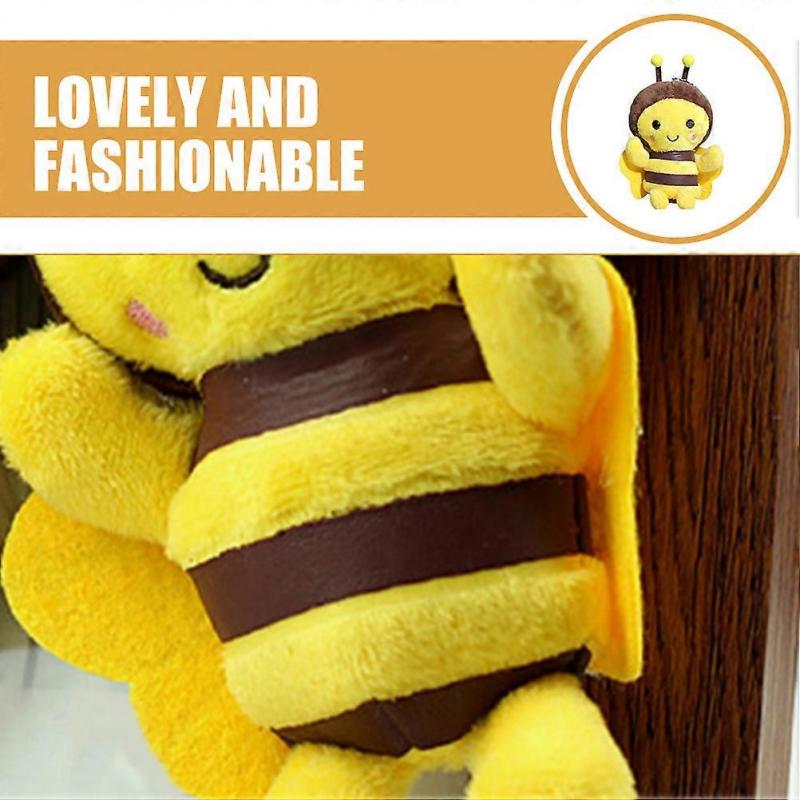 Bee Keychain Charm Plush Bee Pendant for Decoration 4Pcs
