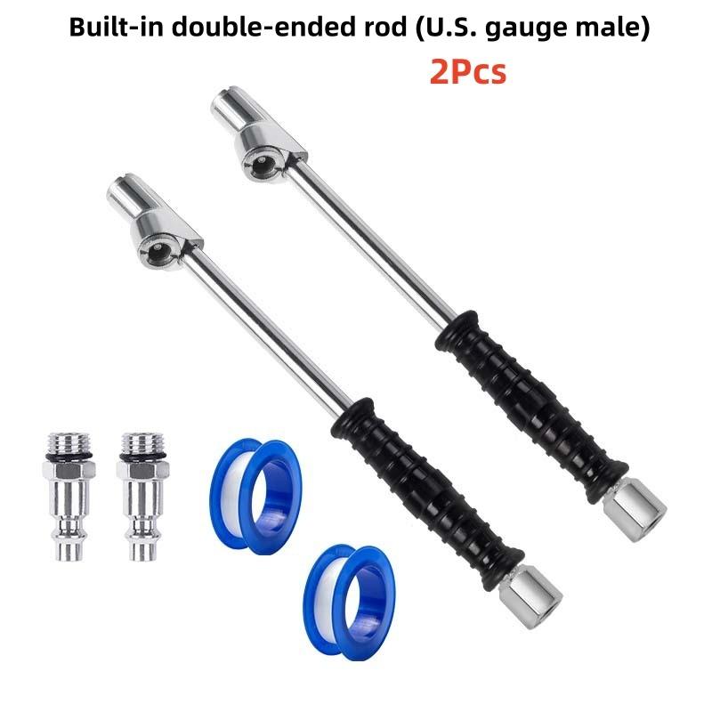 

Для рычажного насоса для накачивания шин Двухголовая насадка Divine с противоскользящей муфтой Быстрый насос Грузовик Двухколесный привод Рычаг Divine серебряный