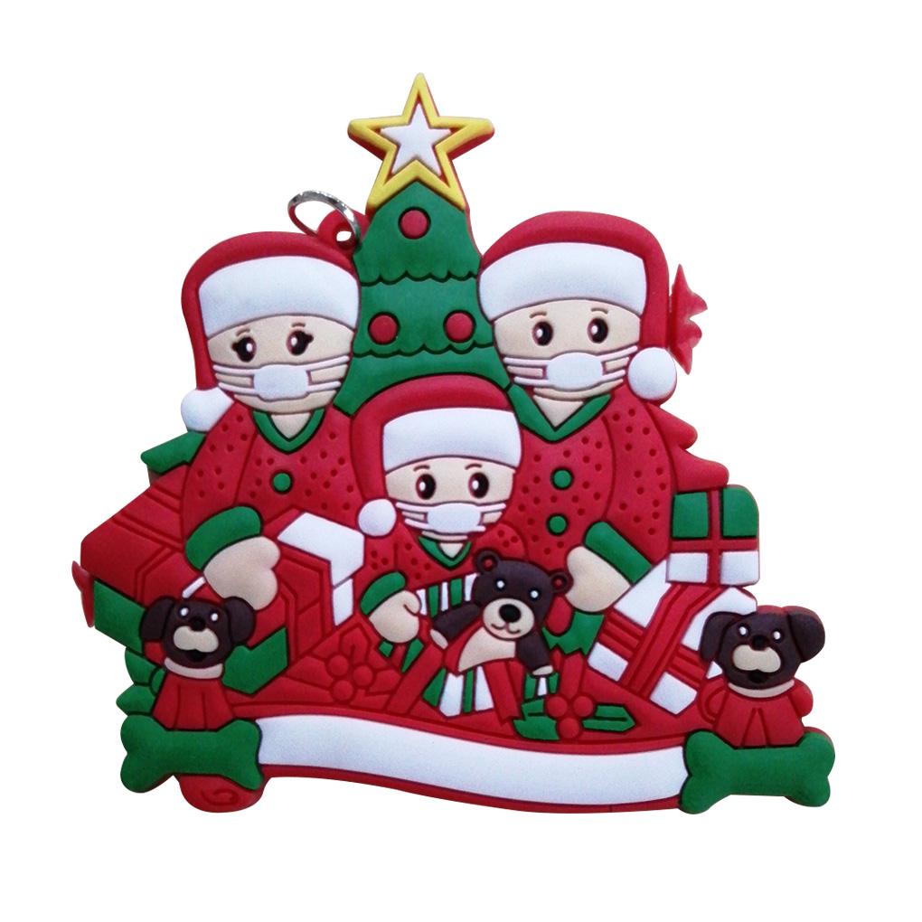 Weihnachtsanhänger 2020 Quarantäne Familie Weihnachtsbaum Hängedekoration