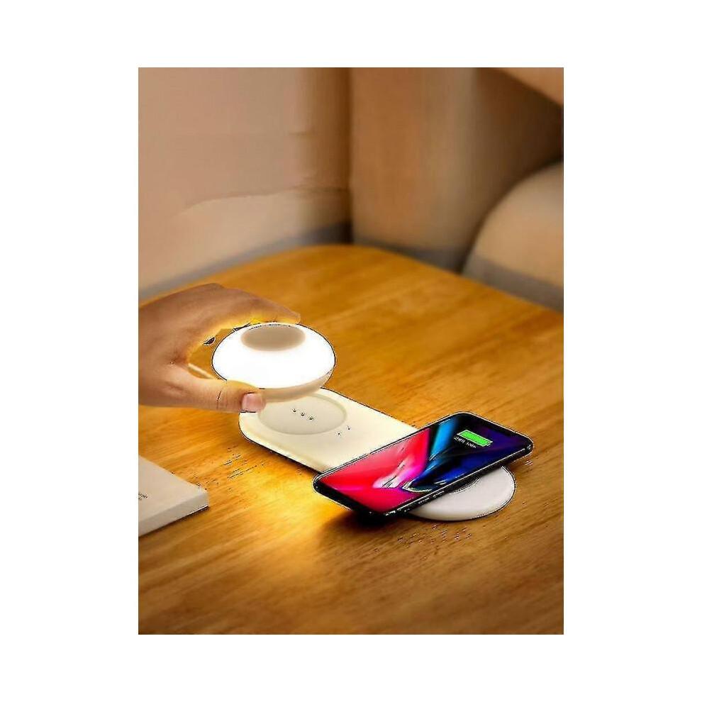 10w Magnetic Wireless Charger Compatible with Iphone Xiaomi Huawei Android Smartphone, with Led Recharge Night Light - PW