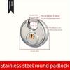 1/2PCS Round Stainless steel Heavy Duty Key Lock Security Padlock Outdoor Gym Safely Door Lock Anti-theft Tools
