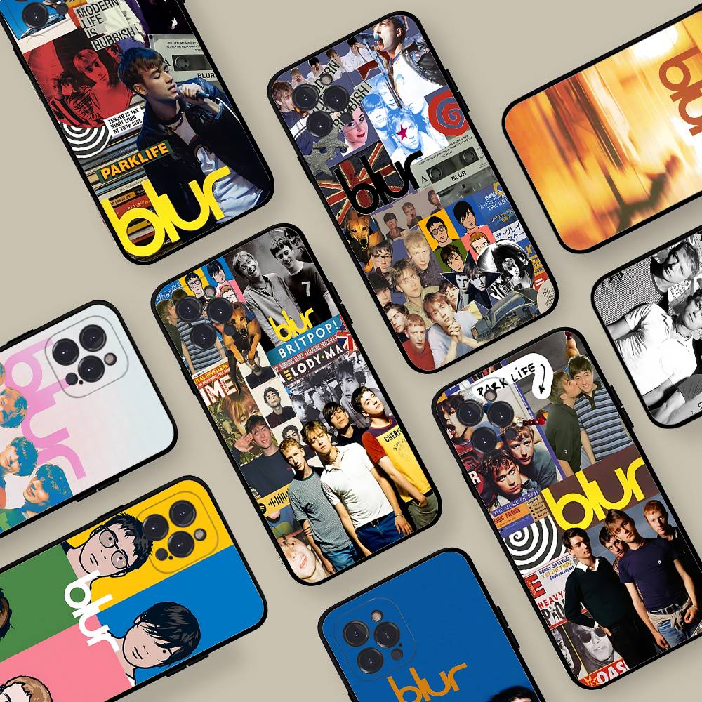 Rock Band B-Blur Phone Case For IPhone 16 Pro Max 15 17 Plus 14 13 12 Mini 11 Black Cover