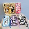 KEYSION Shockproof Case for Infinix Hot 11 Play with Lanyard Silicone Cute 3D Cartoon Doll Phone Cover for Infinix Hot 9 10 Play