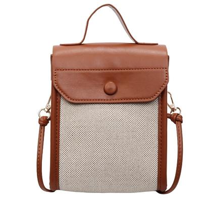 Geantă Pătrată Mică Simplă și la Modă Color-blocking pentru Vară Casual Geantă pentru Telefon Mobil Geantă cu Un Singur Umăr Crossbody
