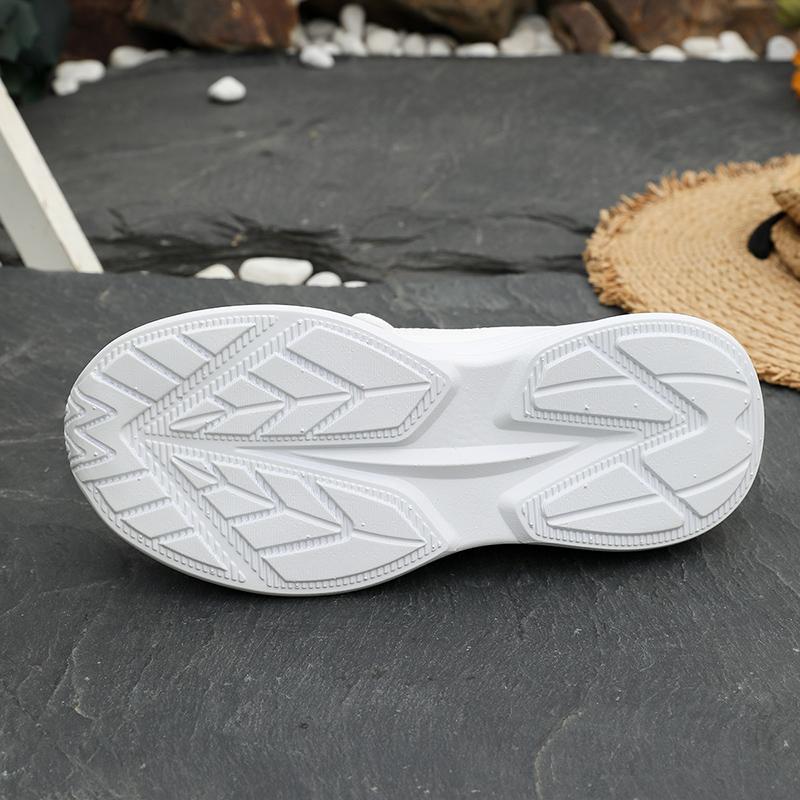 Fashion Women's Breathable Knit Sneakers Lightweight Casual White Running Shoes Woman Outdoor Comfortable Slip On Walking Shoes Big Size