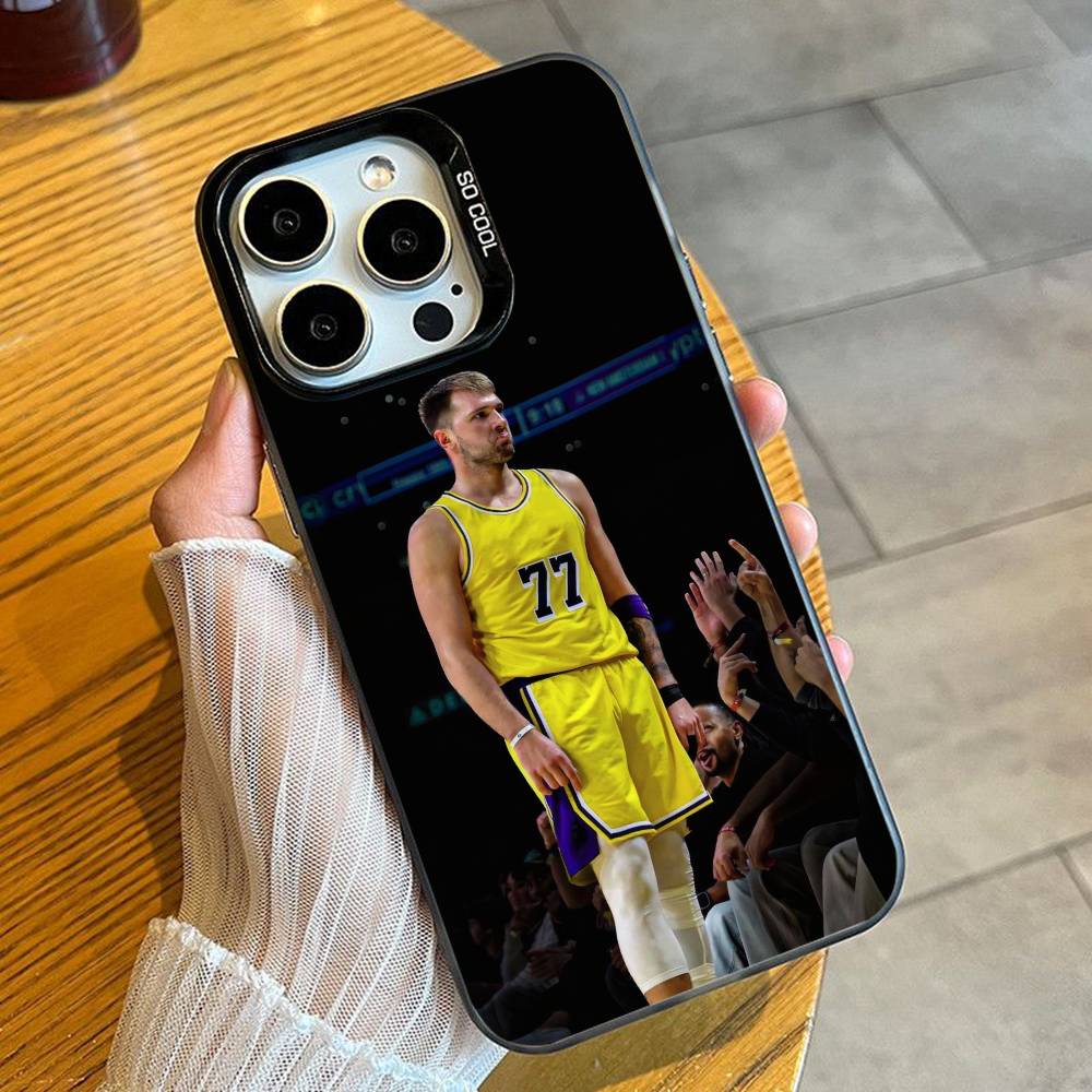 БАСКЕТБОЛ LAK L-Лука Дончич Чехол для телефона игрока Для iPhone 16 17 15 14 12 13 Pro Max Черный Конфетный Матовый Ударопрочный Чехол iPhone17PRO
