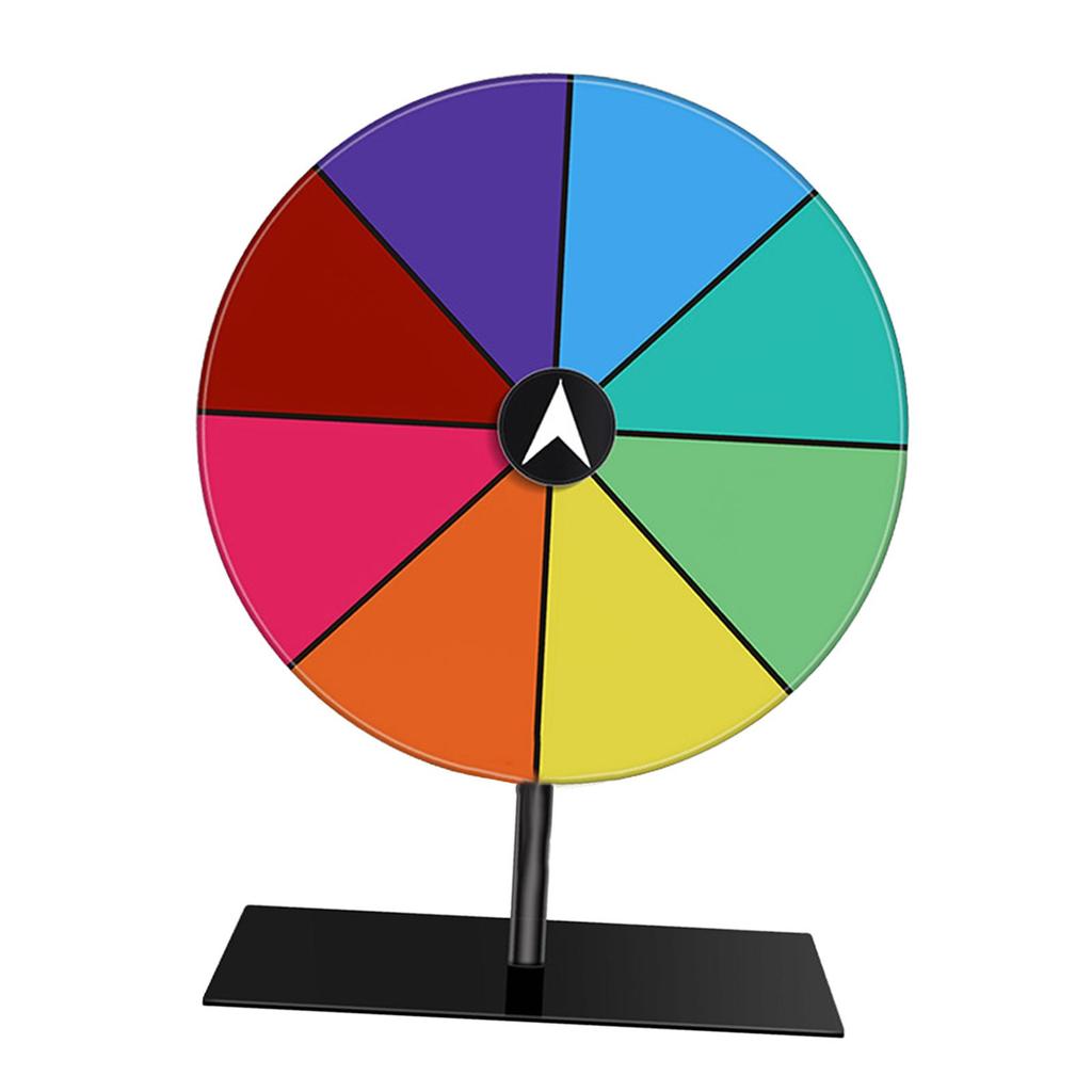 Tabletop Prize Turntable Draw Roulette Wheel with Stable Base Fortune for Teaching