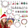 DIY Christmas Snowflake & Santa Puzzle Beaded Bracelet Set for Children & Women