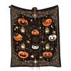 Soft Fleece Blanket With Halloween Digital Print Bed Sofa Nap Use Customizable Cartoon Geometric