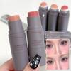 MYHO Dual-Use Matte Blush & Lip Stick - Long-Lasting, Natural Finish with Double-Headed Sponge.