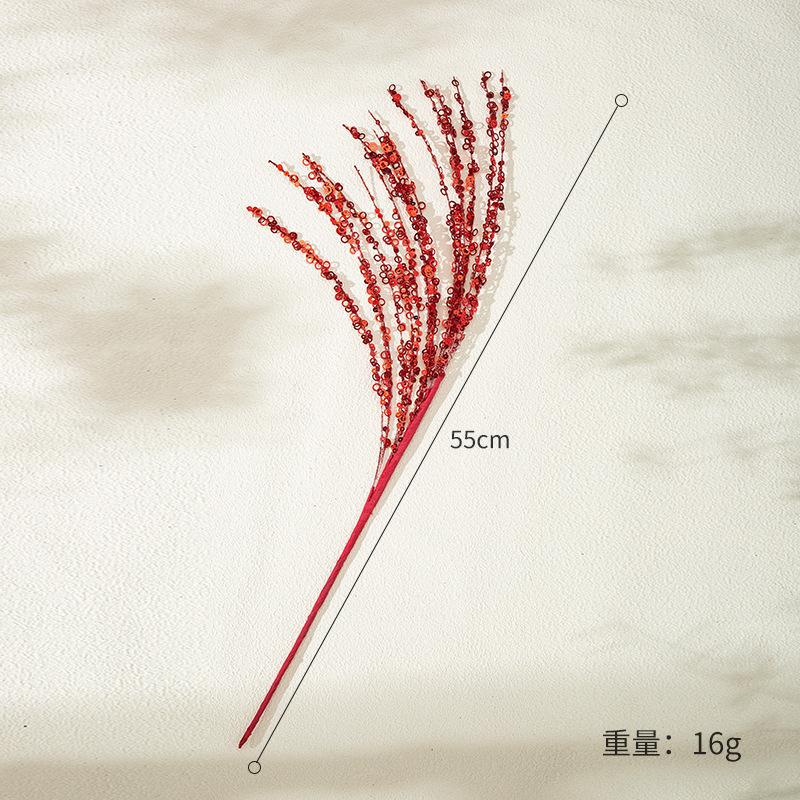 Golden Christmas Decorations Desktop Ornaments Red Christmas Tree Decorations Handmade Accessories Sparkling Pink Cuttings