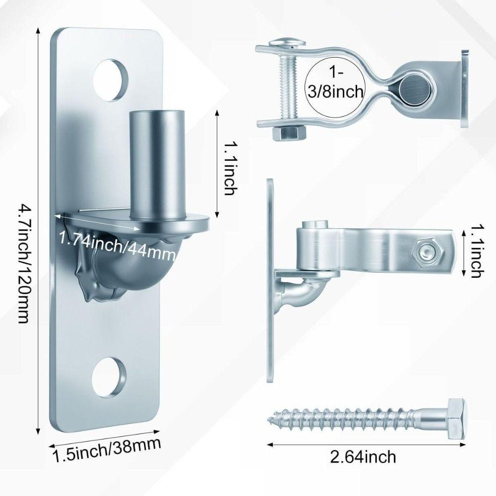 1pair Sturdy Chain Link Gate Hinge Galvanized Steel Fence Hinge Chain Link Gate Latch Farm Gate
