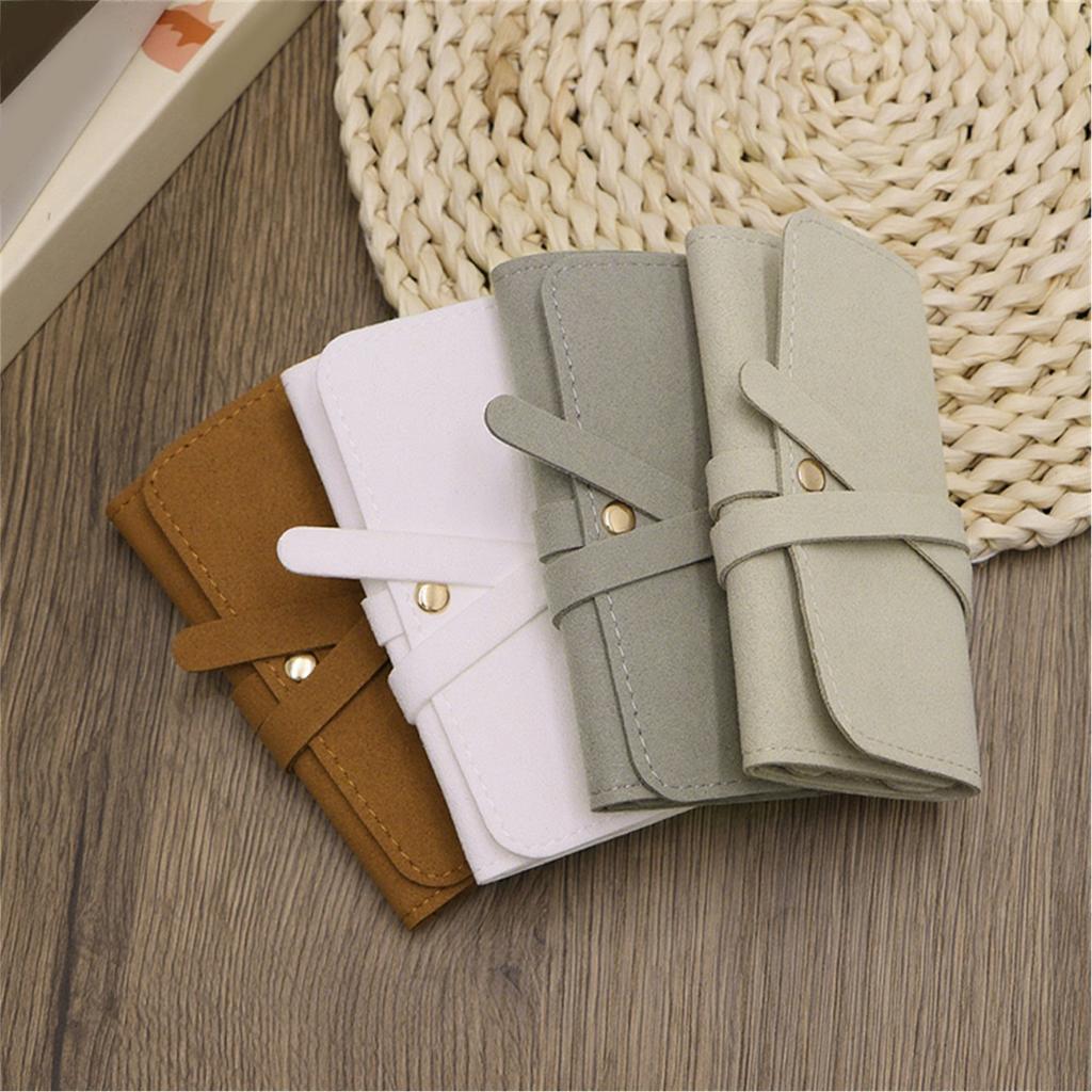 Thickened Microfiber Jewelry Bag Multifunctional Earring Ring Storage Roll Bag Portable Jewelry Bag