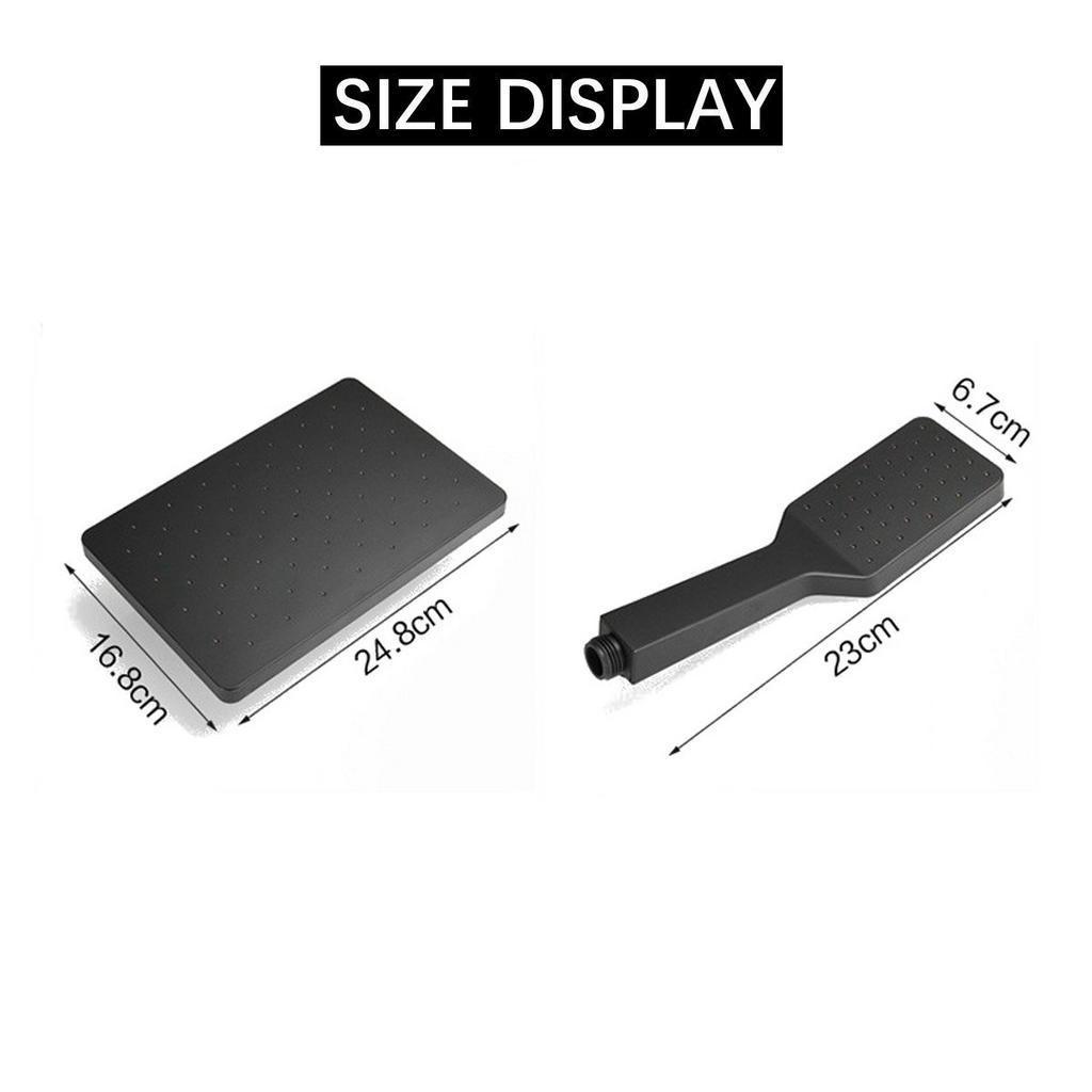 360° drehbares Thermostat-Duschbrausen-Mischbatterie-Set, 3/4-Geschwindigkeit, einstellbare feste/intelligente Temperaturregelung, schwarz