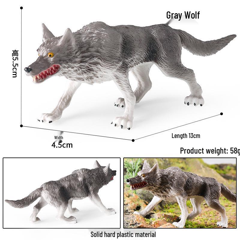 Heart-Shaped Children's Cognitive Toy: Roaring Tibetan Wolf Model Ornament