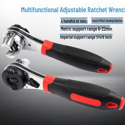 Adjustable 6-22MM Ratchet Wrench – Multifunctional Open-End Tool