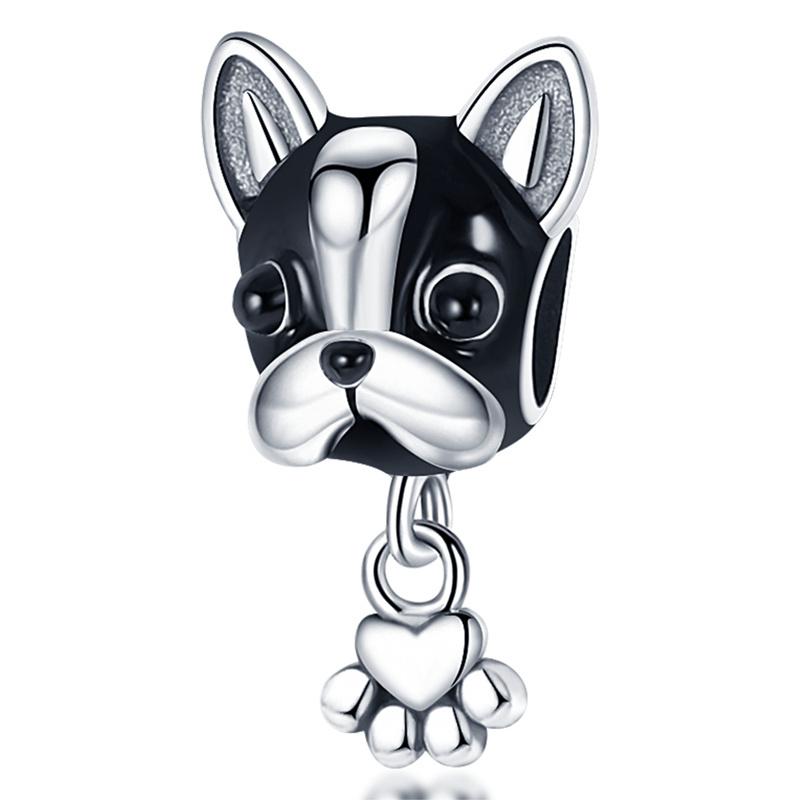 Copper Loving Dog Bead Charms Dog Paw Charm Bead Charms Compatible With Brand 3mm Authentic Bracelets Fine Do It Yourself Women Jewellery Gift