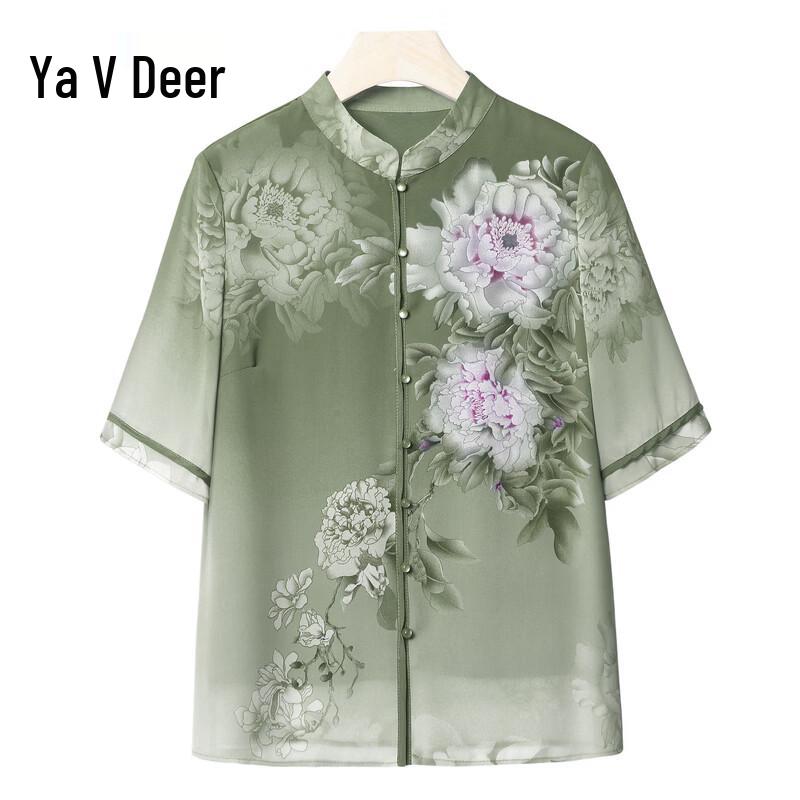 Women s Loose Fit Half Sleeve Spring Shirt 2XL
