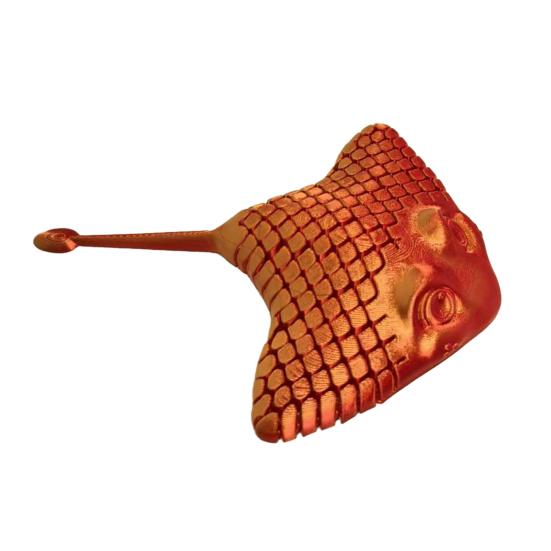 Moving Fidget Objects 3D Printed Manta Ray Toy, Flexible Articulated Sea Animal Figurine Creative Desktop Gadgets for Decoration, Stress Relief