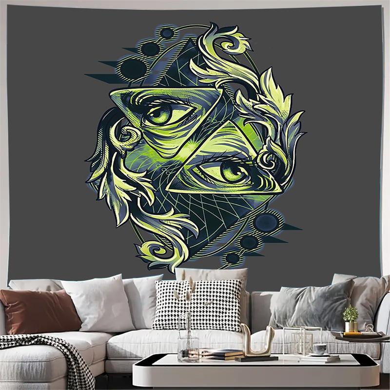

Trippy Eye Tapestry Psychedelic Wall Hanging Bohemian Decor Festival Room Aesthetic Vaporwave Art Home Decoration Wall Art Gift 74x94cm(29x37in)