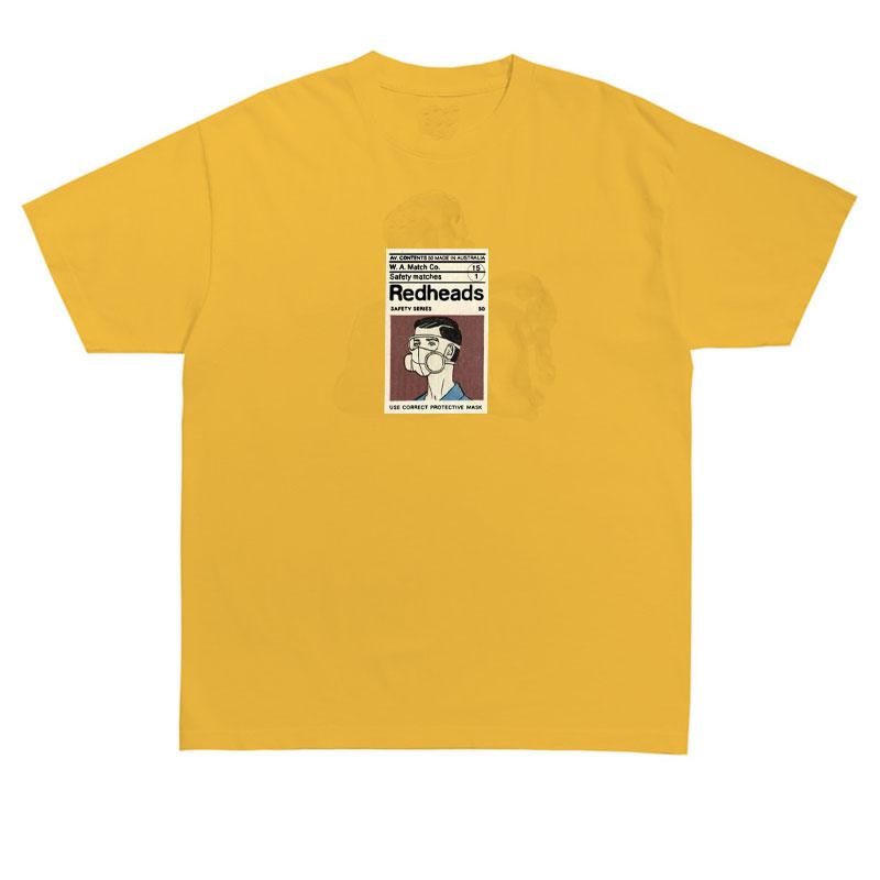 Ins Hot Selling Redheads Mask Print T Shirt Unisex Women 100% Cotton O-Neck Tee Shirt Casual Summer Hip Hop Tees Tops