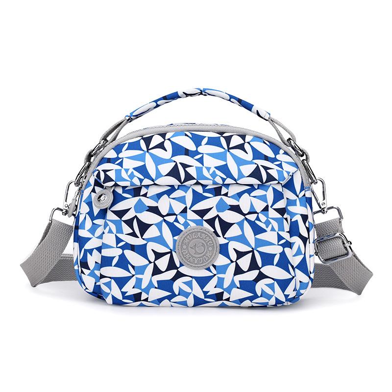 Women's Bag Middle-aged And Elderly Mother's Bag Lightweight Printed Nylon Bag Multi-pocket Shoulder Crossbody Bag