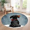 Dachshund Round Floor Rug Suitable for Kitchen Playrooms Game Room Study room Antislip Round Carpet Office home decor