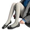 Women Vintage Slim Stockings Solid Color Thicken Ribbed Striped Pantyhose Tights