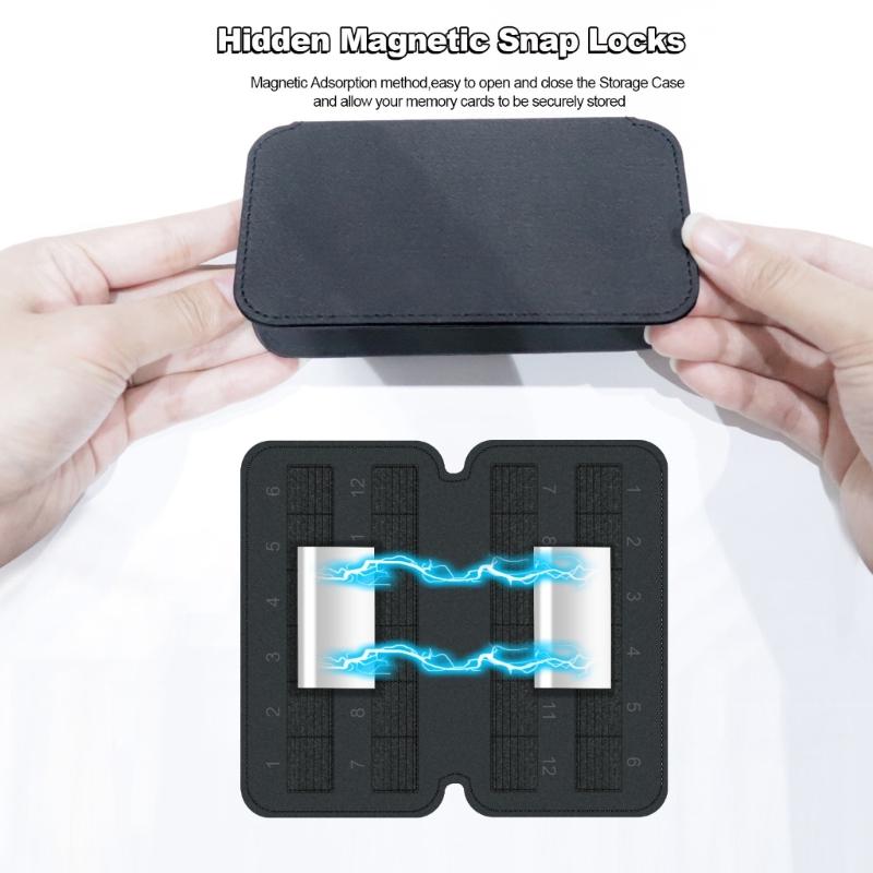 Memory Card Storage Keeper Holder for Deck 24 Slots TF MicroSD Cards Microsd Cards Organizer Wallets Carrying Cases