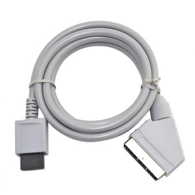 1.8m RGB Scart Video TV AV Cord Cable Compatible with Wii Wii-U Video Game