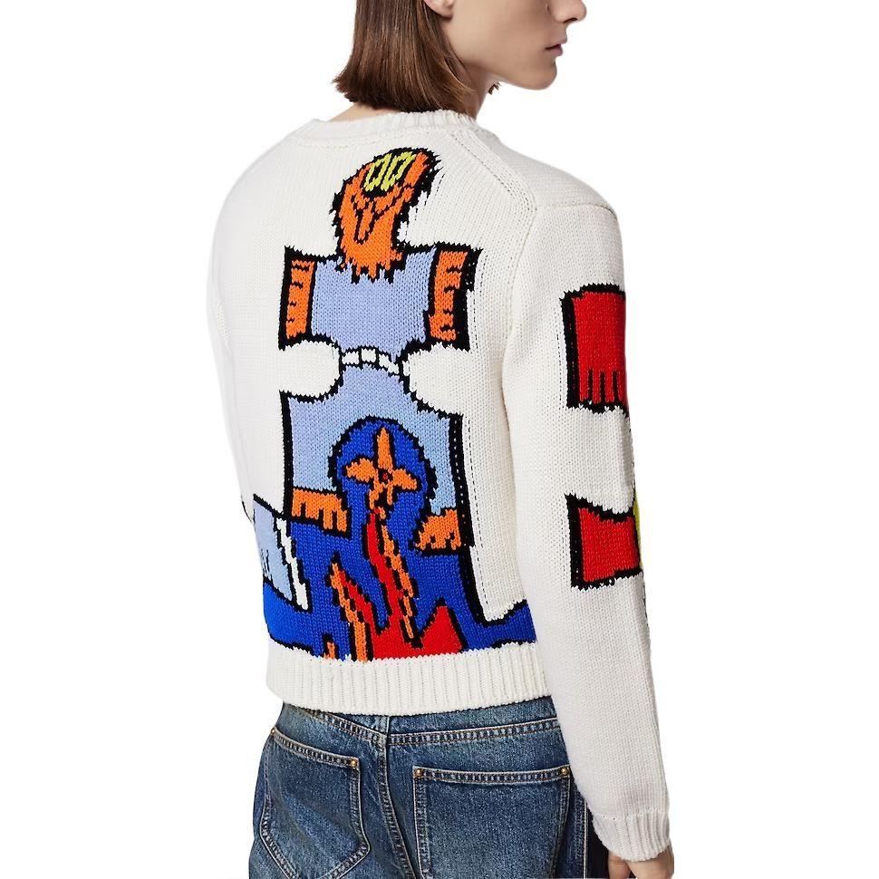 LOUIS VUITTON Lv Puzzle Jacquard Crewneck 1AB4QA