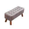 1PC Creative Curved Storage Stool Ottoman, Living Room Sofa Shoe Changing Stool with Wooden Legs for Bedroom Bedside