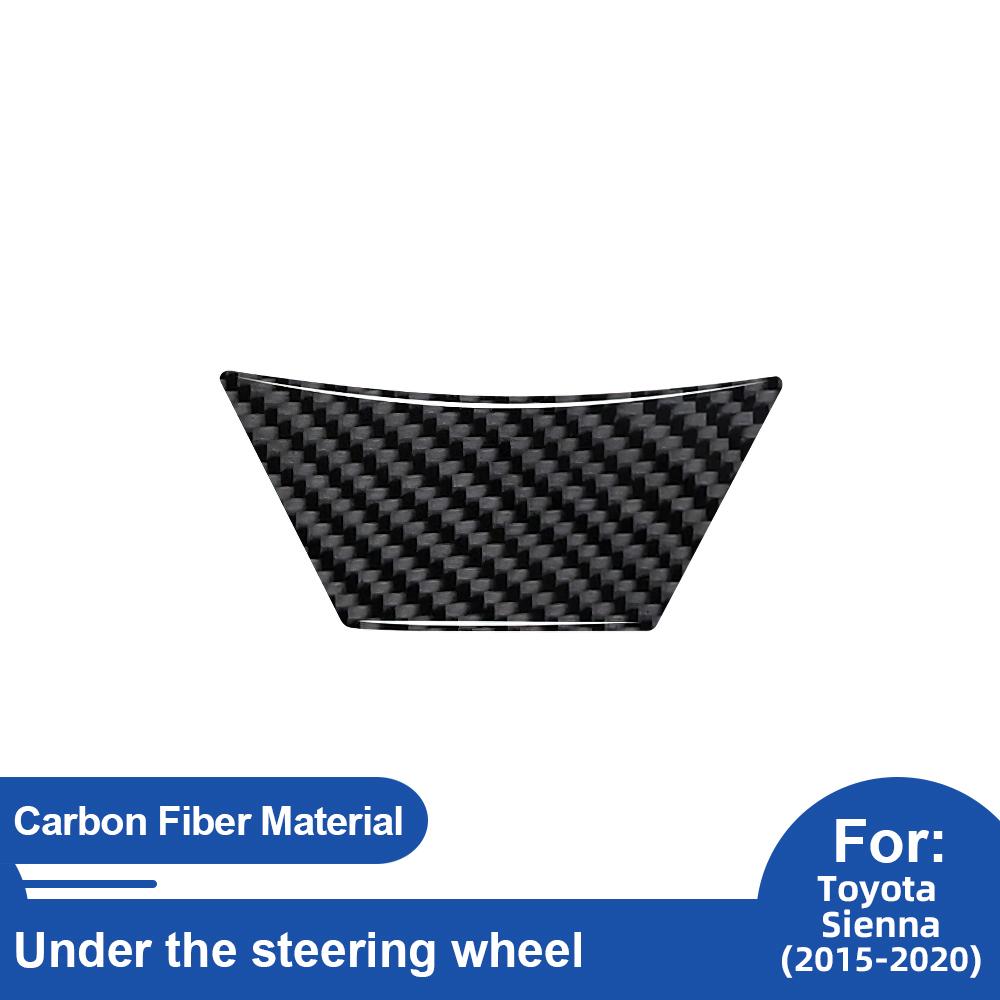 For Toyota Sienna 2015-2016-2017-2018-2020 Carbon Fiber Car Under the steering wheel Sticker Trim Film Accessories