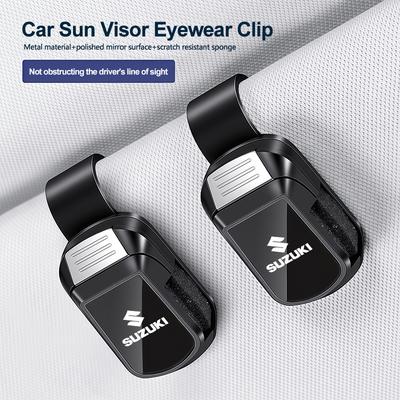 Porte-lunettes Organisateur pour Pare-soleil de Voiture Clip Antidérapant Pour Suzuki Jimny Samurai Vitara Swift Baleno SX4 Ignis Splash Kaiser DZire