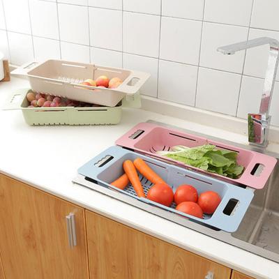 Scarico per lavaggio con cestello per verdure retrattile per frutta da cucina in plastica scavata