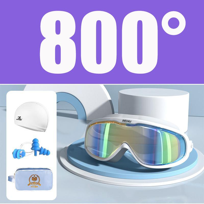 Myopie-Verschreibung -1,5 ~ -8,0 Grad Wasserdichte Anti-Beschlag-Silikon-Schwimmbrille mit Ohrstöpseln