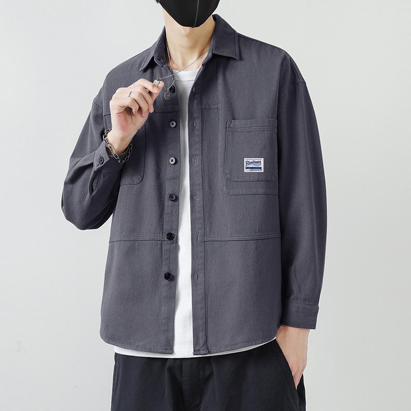 Pánská ležérní košile jaro a podzim pracovní košile pánská košile s dlouhým rukávem
