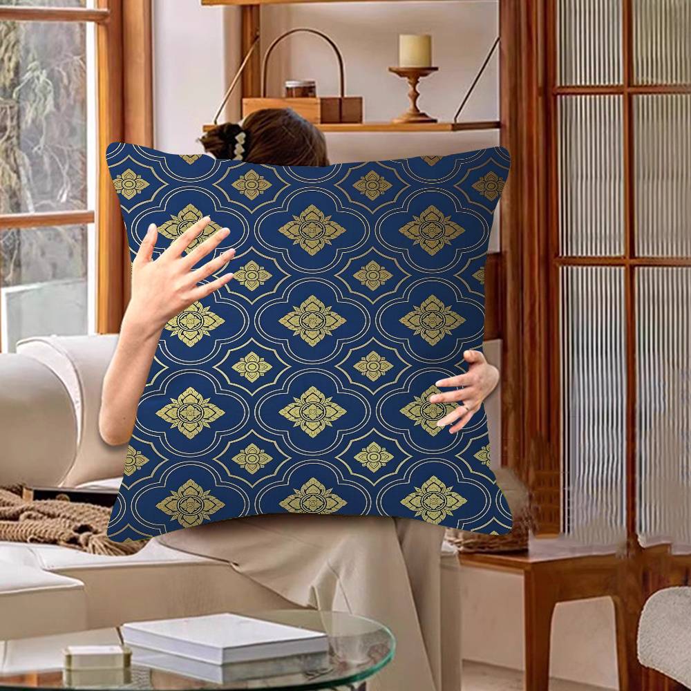Badik Indonesia Batik Design Pillow Anime Pillow Sofa Bed Head Pillow Cover Cushion Cover 45x45 Cm Fashion