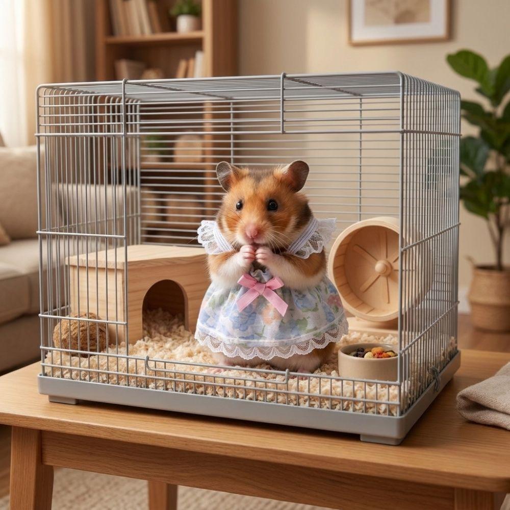 Soft Small Pet Bow Skirt Breathable Hamster Lace Skirt Guinea Pig Princess Dress Birthday Party