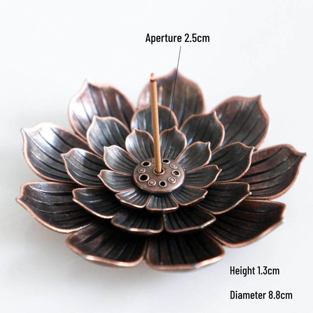 Ouyue Lotus Alloy Incense Holder: Zen Aromatherapy Wire Burner