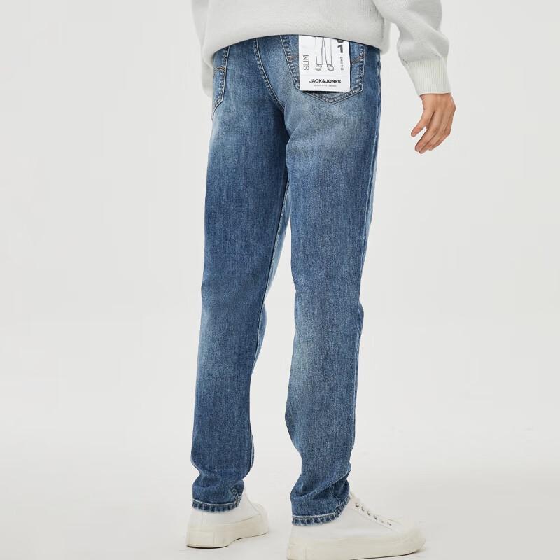 JACK&JONES Men's Slim-Fit Washed Distressed Jeans