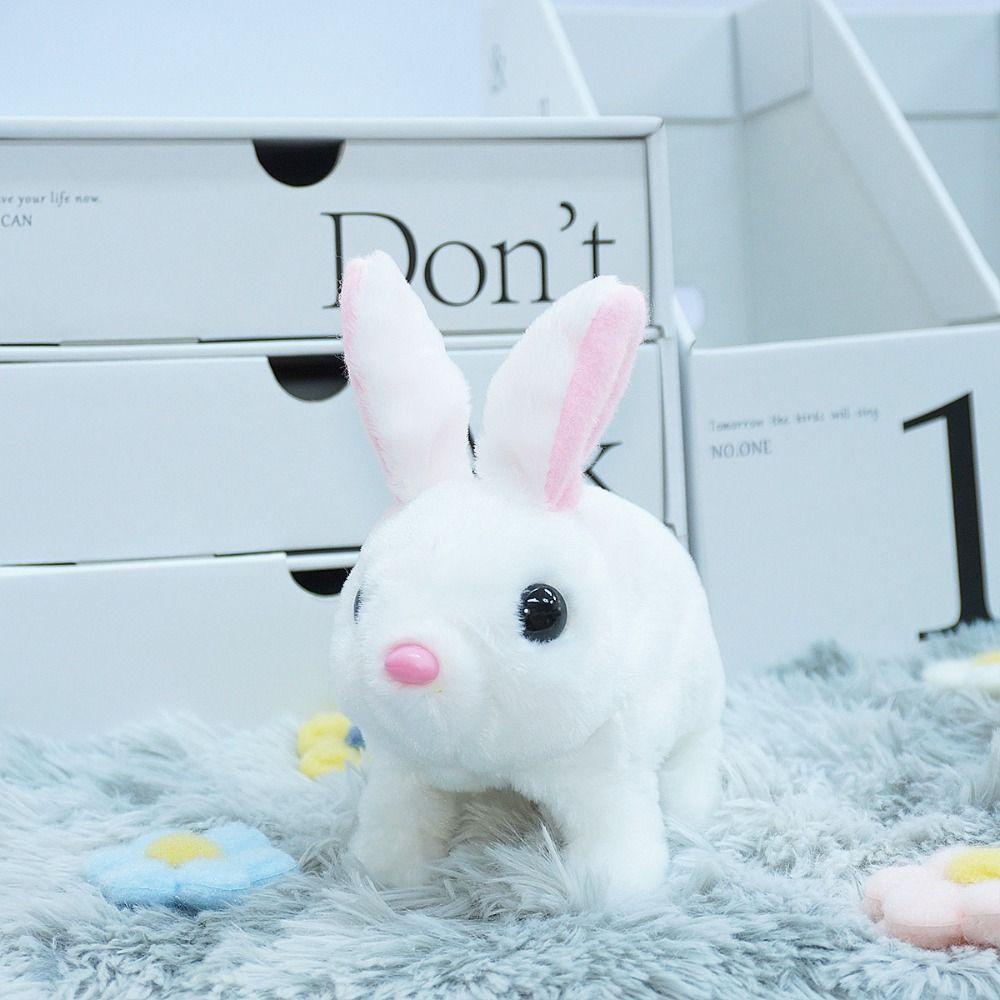 Long Ears Electric Rabbit Plush Toy Little Tie-Dyed Rabbit Doll  Holiday Gifts