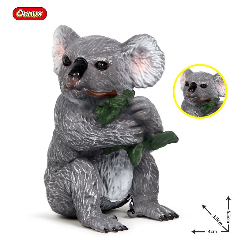 Oenux Classic Australian Wild Animals Kangaroos Koala Platypus Tasmanian Devil Echidna  Cassowary Model Figurine Toy Kid Gift