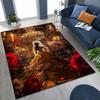 3D Lovely Beauty and The Beast Cartoon Rug for Bedroom Living Room Sofa Home Doormat Decor, Large Kids Play Non-slip Floor Mat
