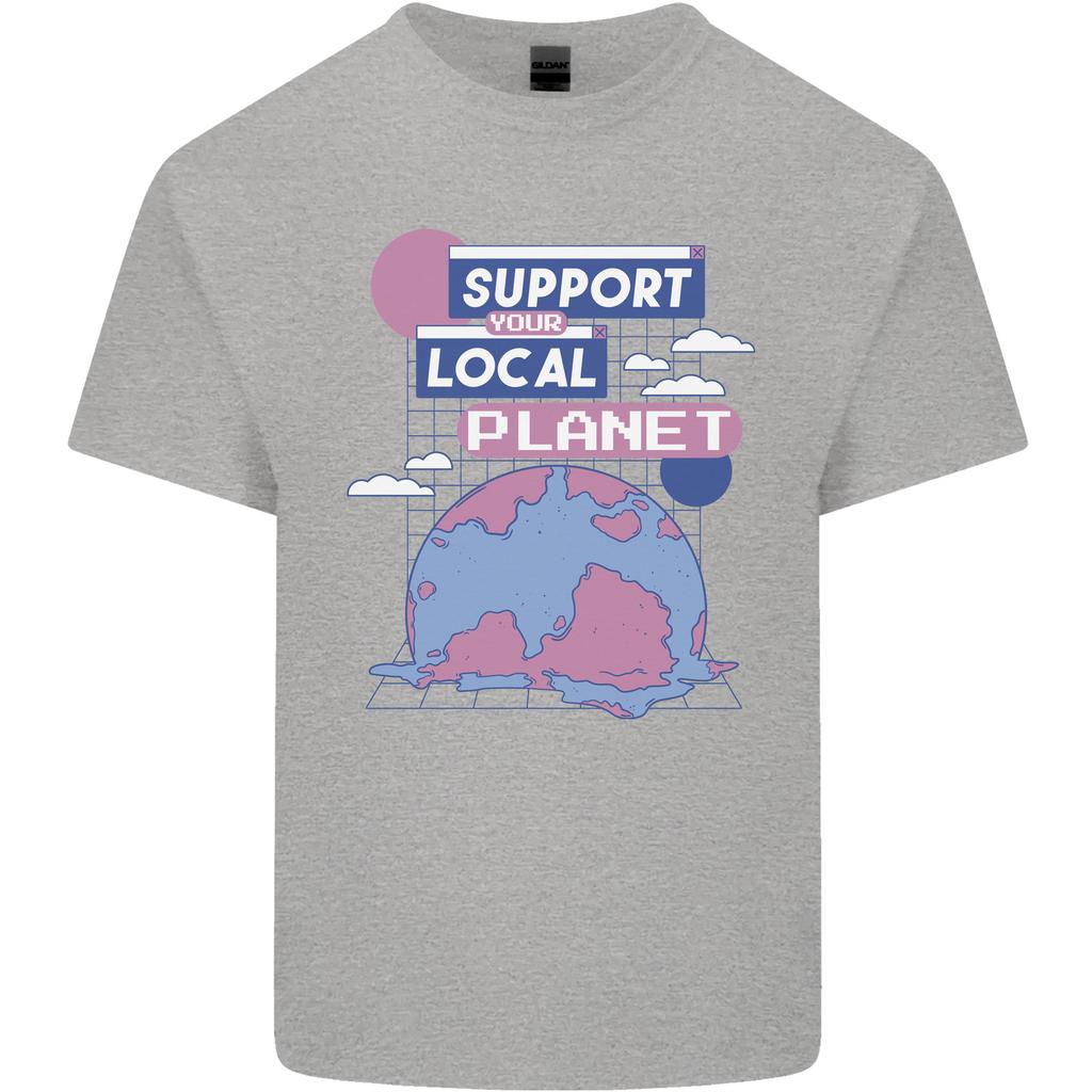 Support Your Local Planet Climate Change Unisexs Light Cotton TShirt