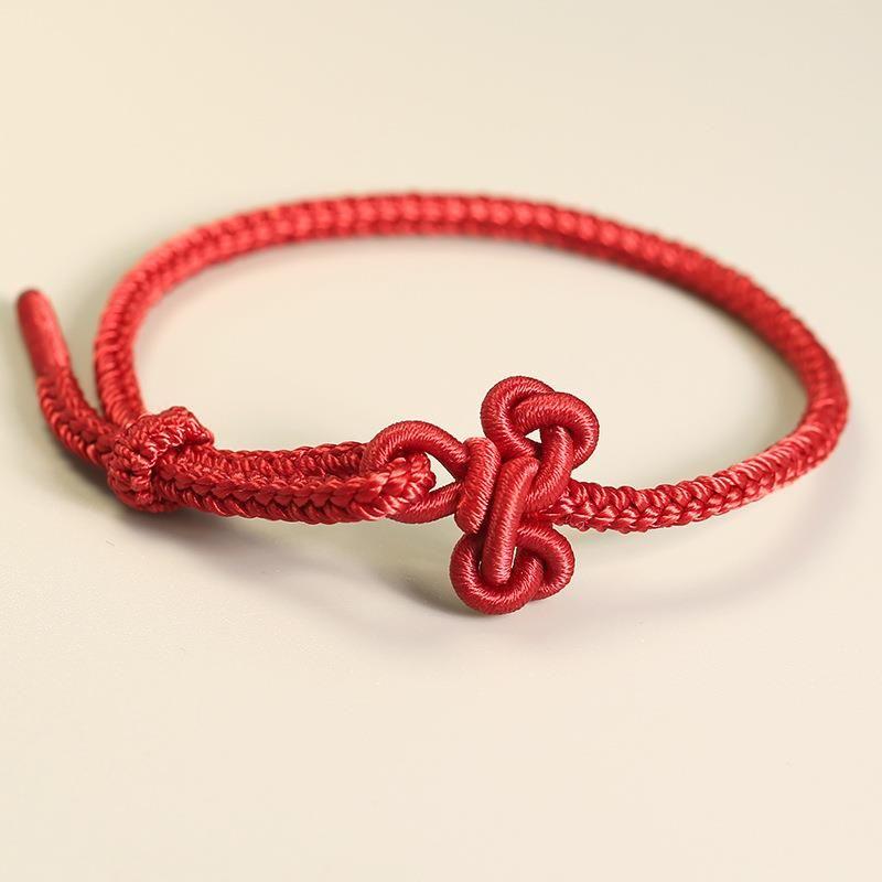 

Браслет в китайском стиле с узлом Вэньчан для студентов, парный, мужской и женский, приносящий удачу, ручной работы, плетеный, ручной веревочный, носимые аксессуары, подарок на берегу Burgundy