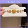 Collier Pendentif Fleur Plaqué Or Avec Zirconia Pour Mode Élégante Femme