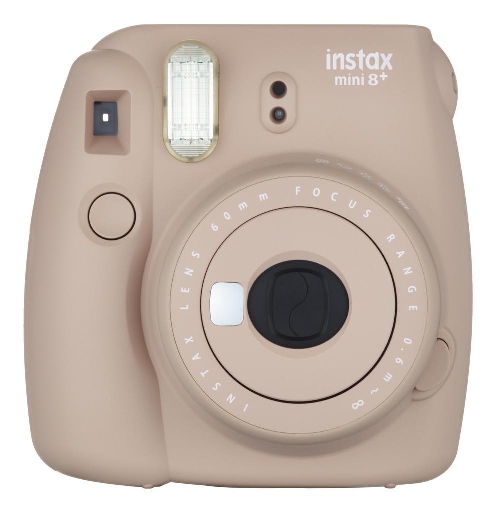 Fujifilm Instantní fotoaparát instax mini8 plus s objektivem pro přiblížení a originálním popruhem na ruku Cocoa INS MINI 8P COCOA