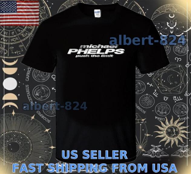 NEW SHIRT MICHAEL PHELPS PUSH THE LIMI LOGO T shirt FUNNY AMERICAN SIZE S TO 5XL XL