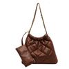 Bag Ladies 2025 New Autumn and Winter Crossbody Large Capacity Bucket Bag Premium Versatile Rhombus Chain Shoulder Bag